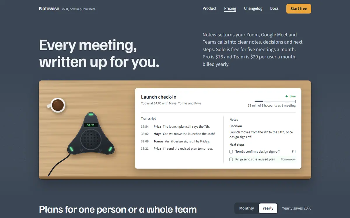 After: a pricing page, as redesigned by ui-designer.